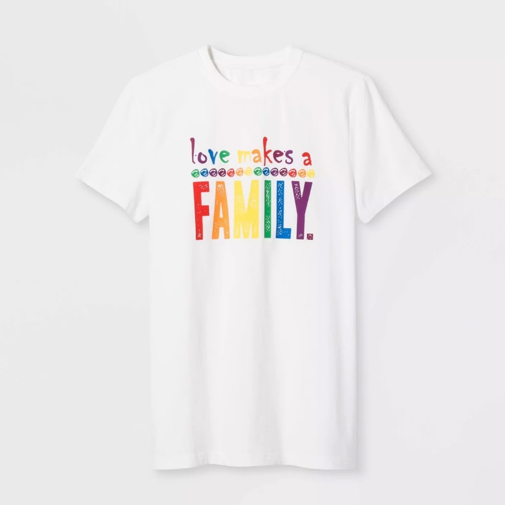 NWT Pride Unisex Shirt Love Makes A Family